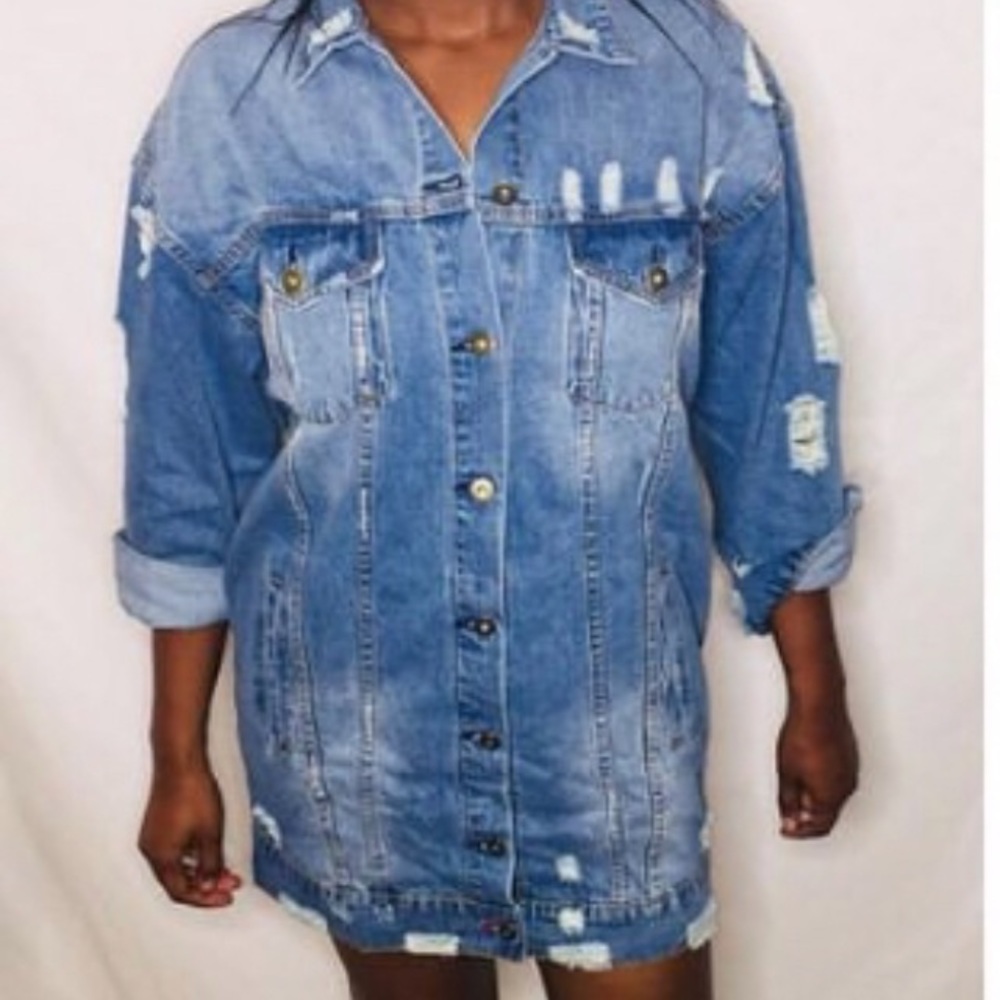 Denim jacket or oversized dress no stretch - Picture 1 of 3